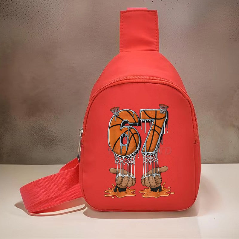 Kids Purses and Handbags Drip Basketball 6 7 Memes Mini Bag Kids Gifts Six Seven Girl Boy Lightweight Long Strap Shoulder Bag