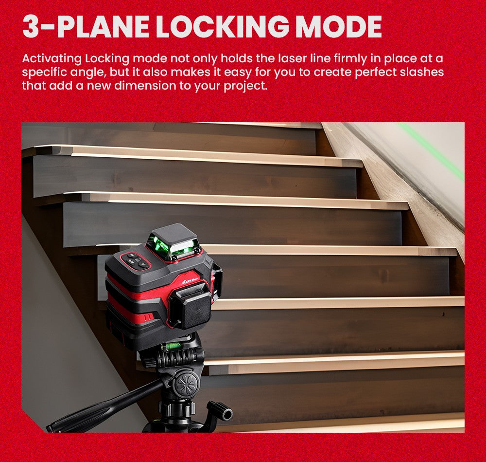 Nível a Laser Verde YEVOLT YVGLL4XS-Series 3/4 Planos 12/16 Linhas Autonivelante 360 3D/4D Horizontal e Vertical Ferramenta de Medição de Energia