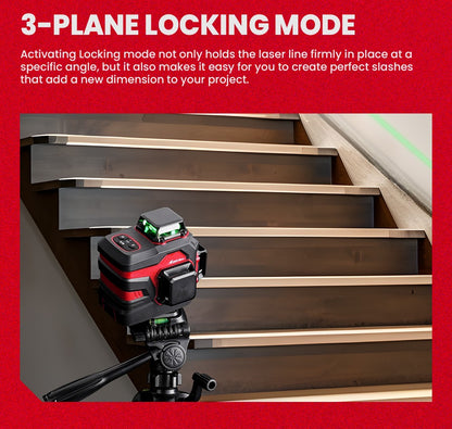 Nível a Laser Verde YEVOLT YVGLL4XS-Series 3/4 Planos 12/16 Linhas Autonivelante 360 3D/4D Horizontal e Vertical Ferramenta de Medição de Energia