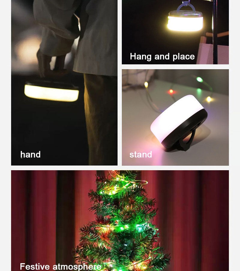 LED Light String Portable Camping Lights 1800mAh Rechargeable 8m Outdoor Atmosphere Tent Wedding Christmas Decor Strip Star Lamp