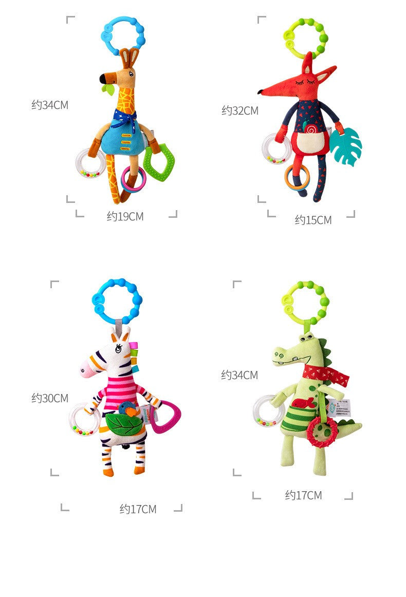 Baby Rattles Soft Giraffe Infant Crib Bed Stroller Spiral For Newborns Car Seat Early Education Development Handle Toys Gifts