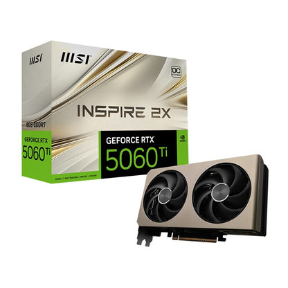 Placa de Vídeo MSI RTX 5060 Ti 8GB INSPIRE 2X OC Hardcore Master Gaming