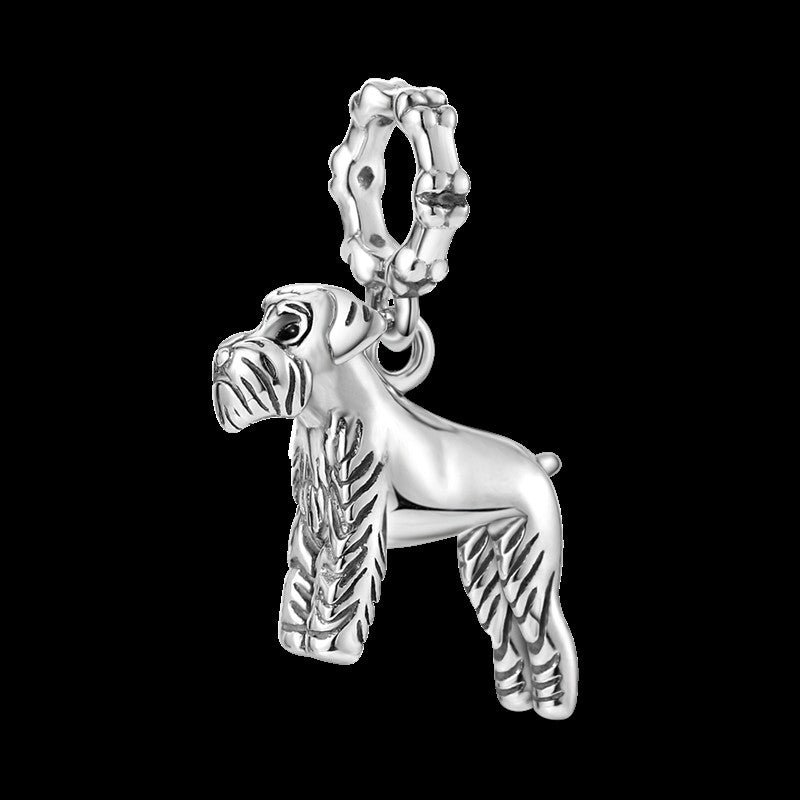 925 Sterling Silver Dog Charms French Bulldog Poodle German Shepherd Beagle Dachshund Pendants Fit Bracelets DIYJewelry Gift
