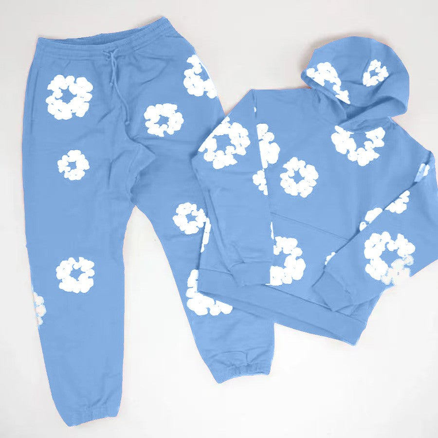 DENIM TEARS brand hot selling new fashionable foam cotton printed hoodie, European and American fashionable men's sports suit