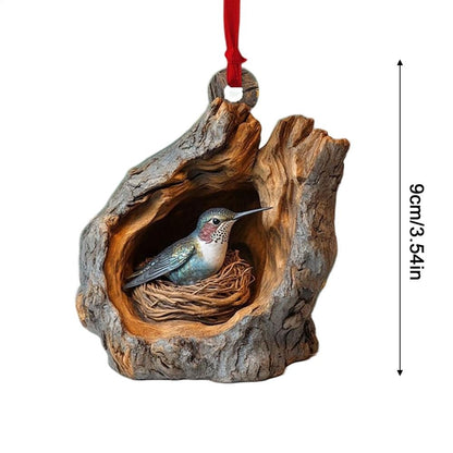 New Animal Christmas Ornaments 2D Flat Acrylic Bird Pendant Owl Squirrel Bunny  Pendant Christmas Tree Decoration Xmas Hanging