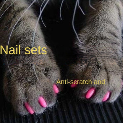 Capa Protetora de Unha para Pets Antirriscos Adequada para Cães Gatos Capas de Unha Capas para Patas de Gatos Cães Antirriscos para Gatos Acessórios para Gatos