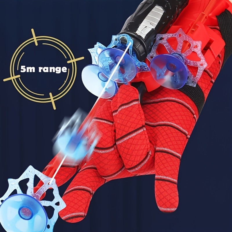 1pc Lançador de Teia de Aranha Brinquedo Infantil Luva de Tiro de Teia de Aranha Conjunto Brinquedos Criativos Adequado para Aniversário de Crianças Presentes de Natal