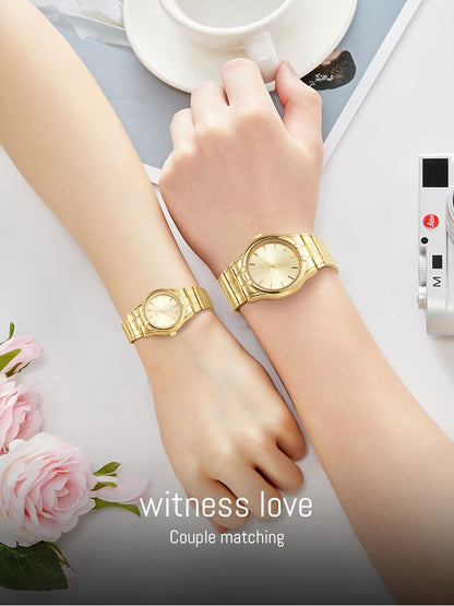 LIEBIG Fashion Quartz Wristwatch Women Men Luxury Full Steel 3Bar Waterproof Watches For Female Ladies Clock Relógio Feminino