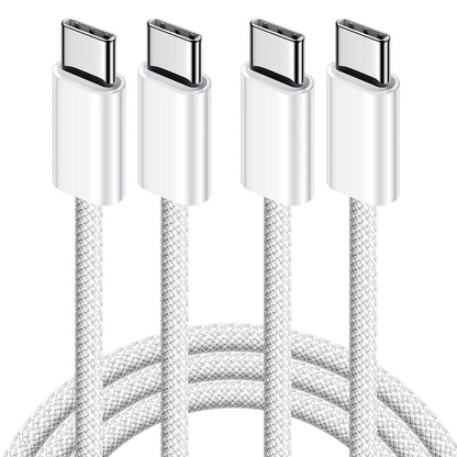 Cabo de carregamento rápido tipo C para tipo C PD 60W 1m 2m para celular Iphone15 16 17 Samsung Huawei USB C para C Cabo de carregador