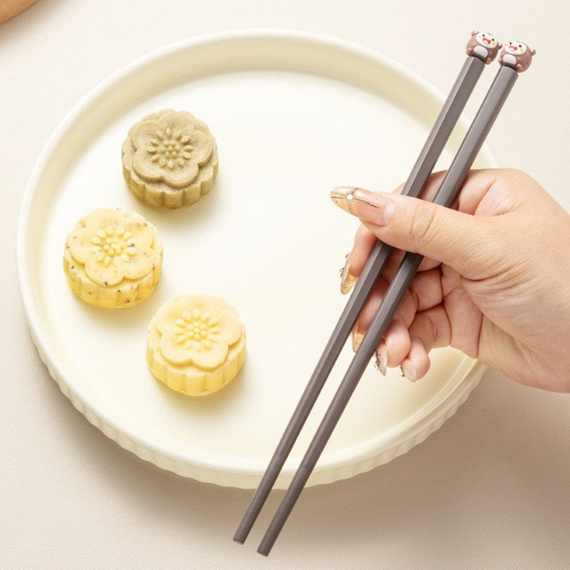 22cm 3D Bonitos Desenhos Animados Animais Hashi Para Crianças Hashi Chinês Comida Sushi Varas Casa Cozinha Louça Jantar Ferramenta de Cozinha