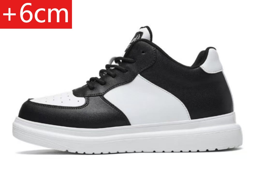 Novos Tênis Masculinos Aumento de Altura 10cm Invisível Elevador Tênis Branco Couro Esportivo Zapatillas De Hombre Tamanho Grande 46