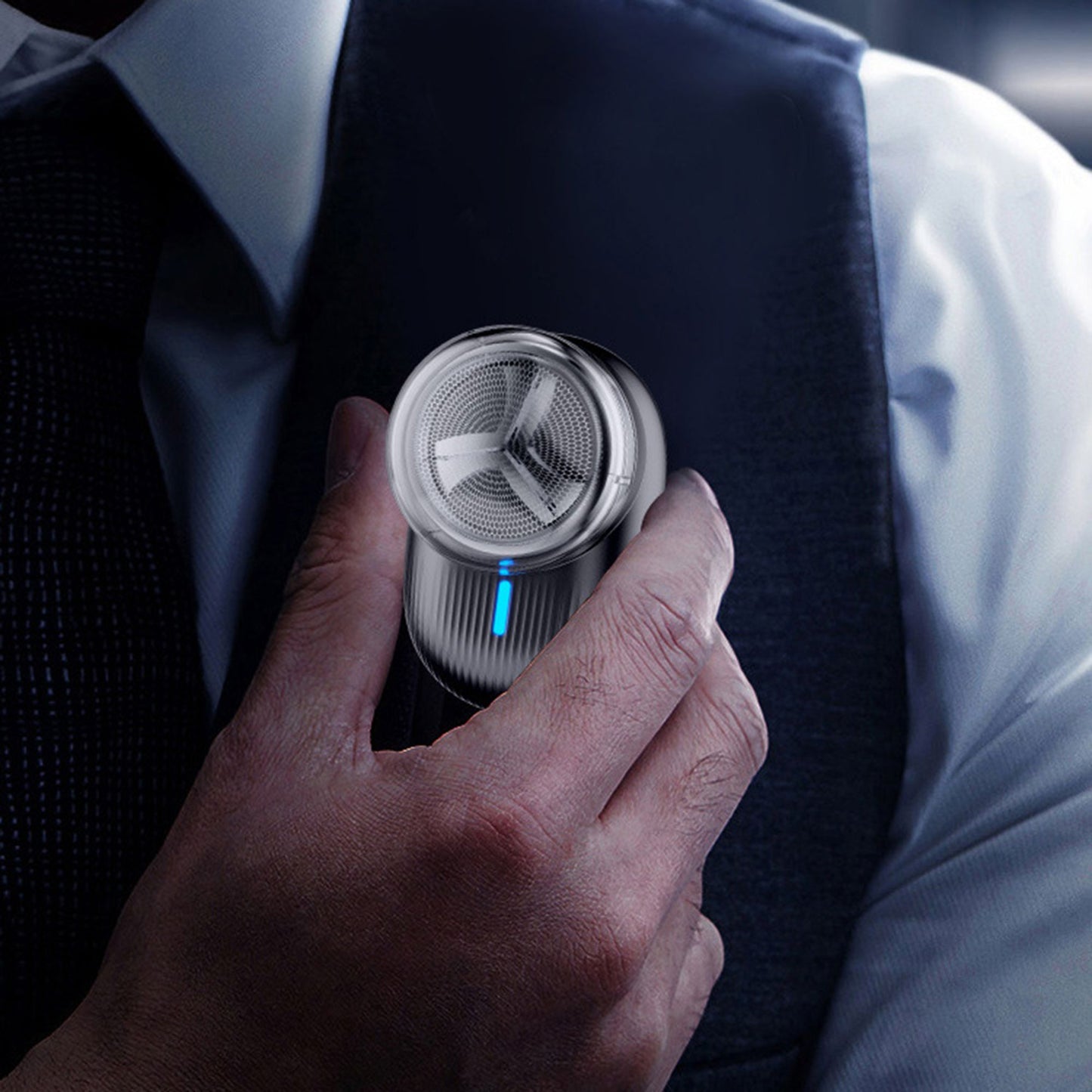 1pc-rotary mini razor portable USB charger car-mounted small 3W electric razor