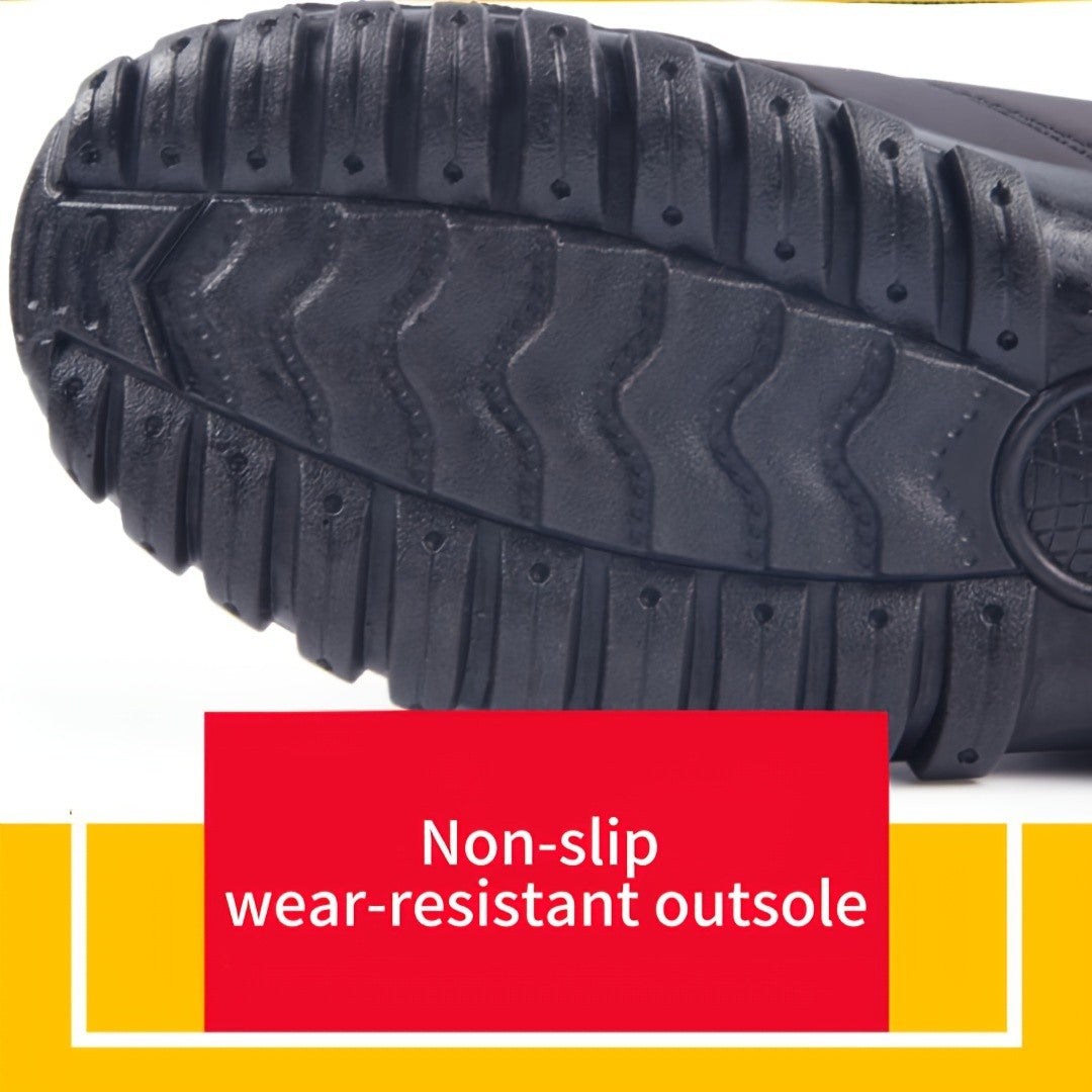 Botas de Inverno Masculinas Tênis de Algodão Quente com Zíper Botas de Neve Cano Curto, Sapatos Casuais de Outono Botas de Neve Impermeáveis com frete grátis