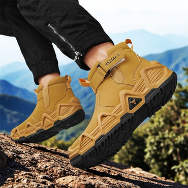 Men's casual sports shoes, high-top breathable outdoor hiking and mountaineering shoes, men's travel walking shoes