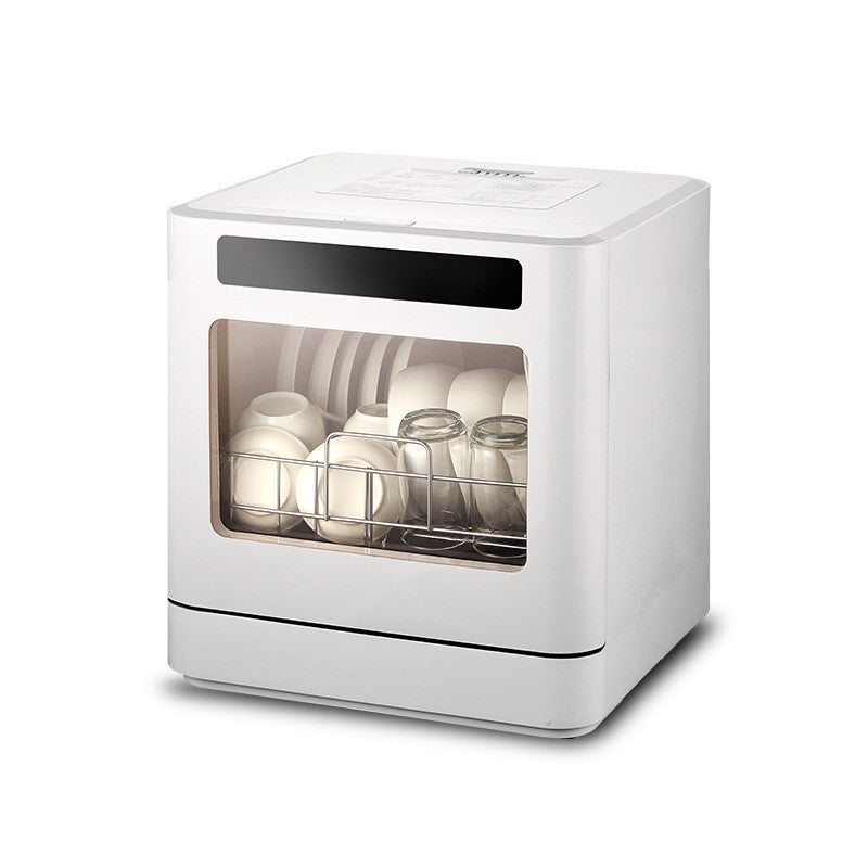 Desktop Household Dishwasher Plastic Intelligent Fully Automatic Disinfecting High Temperature 5 Sets Capacity 800W Electric