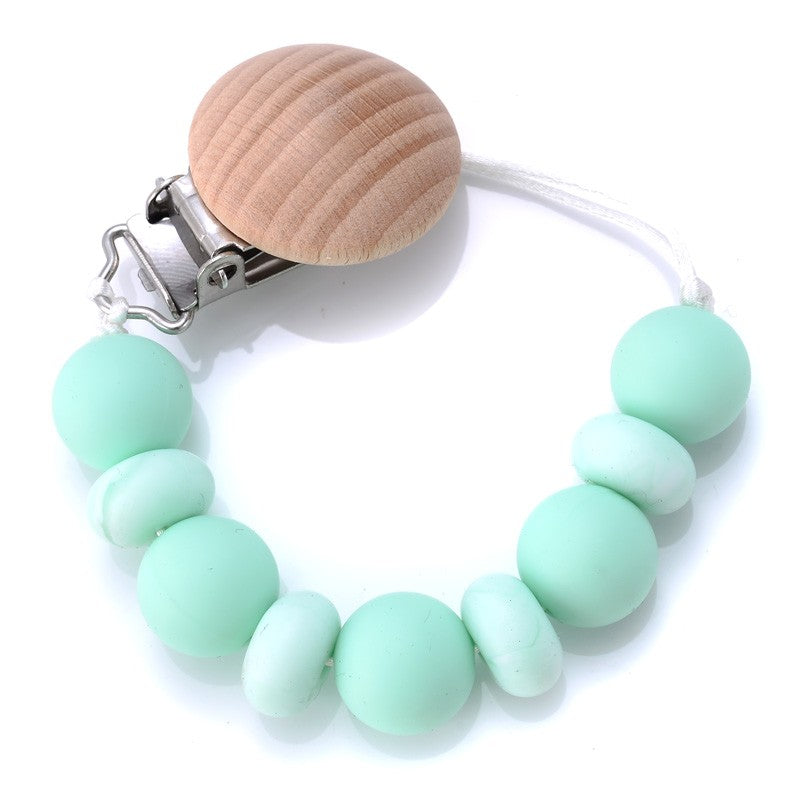 New Silicone Beads Dummy Clip Holder Soother Pacifier Clips Chain for Baby Teething Toys Chew Gifts Accessories BPA Free