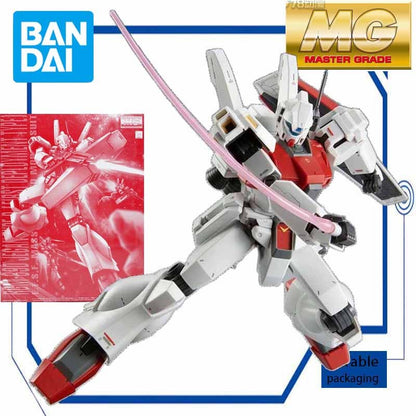 Bandai Original Modelo GUNDAM MG 1/100 BP Qualificação de Rede RGM-89D Jegan Anime Figura de Ação Montagem Brinquedos Meninos