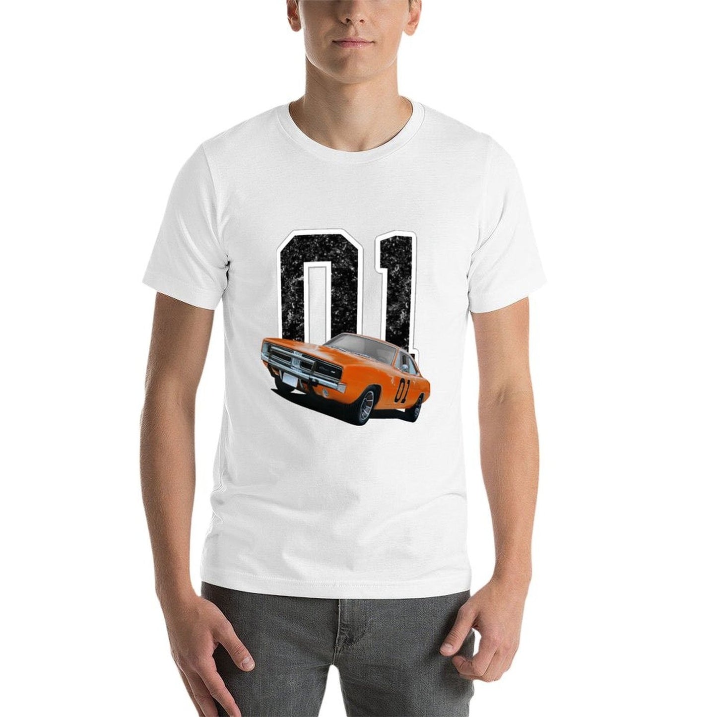 General Lee T-Shirt black cotton t-shirt plain for man package man t shirt heavy cotton T-Shirt
