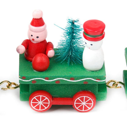 Wooden/Plastic Train Christmas Ornament Merry Christmas Decoration For Home 2025 Xmas Gifts Noel Natal Navidad New Year 2026