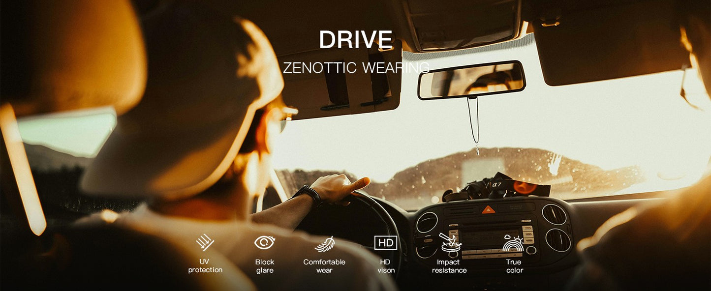 ZENOTTIC Retro Square Polarized Sunglasses Fashion Shade Women Men Ultra light TR90 Frame UV400 Protection Classics Sun Glasses