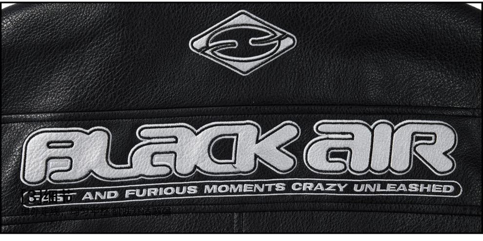 Heavy Duty Embroidered Men's Motorcycle Leather Jacket, Silver Edgy Aesthetic Windbreaker for Men, Autumn Fashion Mans Clothes