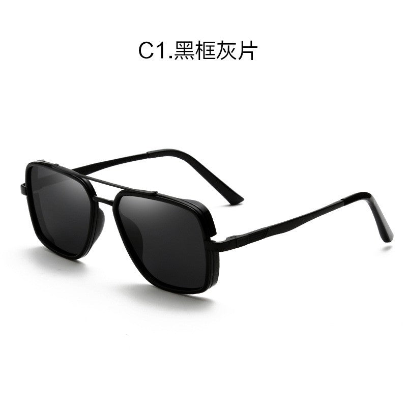 MIZHO Brand Tony Stark Iron Man Sunglasses For Men Driving Fashion COOL High Quality Driving Polarized Sun Glasses UV Protection