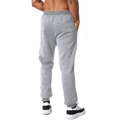 Novas Calças de Moletom Masculinas com Zíper Lateral Bolsos Jogger Calças de Treino Elástico Cintura Esporte Casual Calças Larga Fitness Academia Roupas