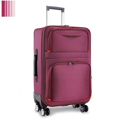 30" Large Capacity Black Luggage Waterproof Durable Trolley Case Oxford Cloth Detachable Spinner Wheel 20" Password Suitcase