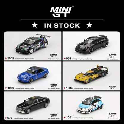 MINIGT Em estoque 1:64 Porsche Lamborghini Bugatti Pagani BMW McLaren Nissan Diecast Dior Car Modelo Coleção Miniatura Para