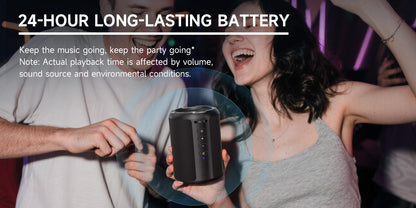 Ortizan X9S Caixa de Som Portátil Bluetooth, Som Alto HD com Reforço de Graves, Caixa de Som Sem Fio com Luz LED, À Prova D'água IPX7, Alto-falante de 15W