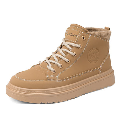 The 2025 autumn/winter new men's casual bestseller thick-soled high-top boots