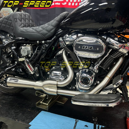 For Harley CVO Street Glide FLHXSE 2017-2025 CVO Road Glide ST FLTRXSTSE 2024-2025 2-Into-1 Exhaust Motorcycle Touring Mufflers