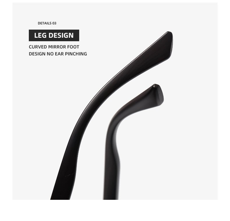 Square Sunglasses For Men Women Fashion Metal Leopard Head Rimless Eyewear Travel And Driving Shades Oculos De Sol UV400