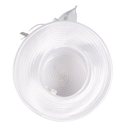 Deluxe New White Church Hat Party Banquet Satin Cloth Photography Hats Premium Chains Formal Hat Flower Top Cap For Women Ladies