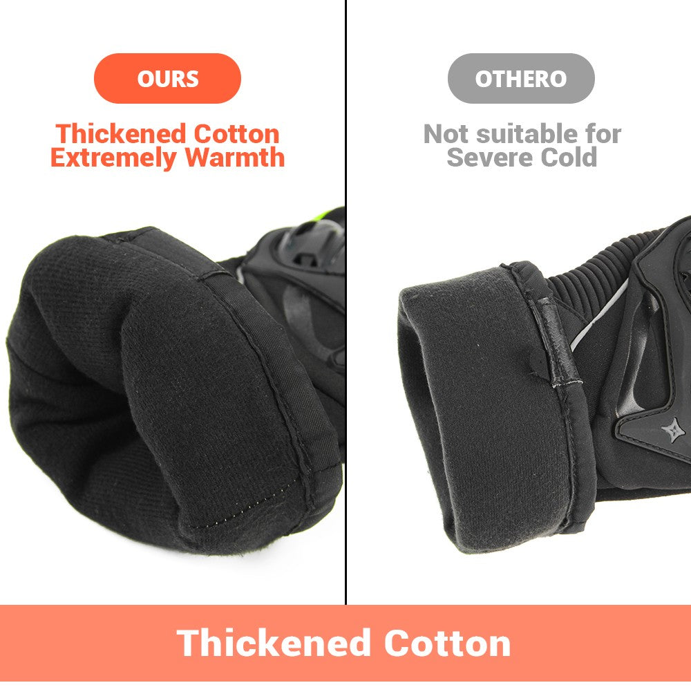Luvas de motocicleta de inverno impermeáveis quentes masculinas dedo completo luvas de moto tela sensível ao toque para pilotagem de motocicleta