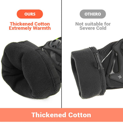 Luvas de motocicleta de inverno impermeáveis quentes masculinas dedo completo luvas de moto tela sensível ao toque para pilotagem de motocicleta