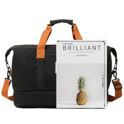 Quilted Travel Duffle Bag Multi-Color Casual Single Shoulder Bag for Vacation Trip Gym Daily Luggage Festival Gifts