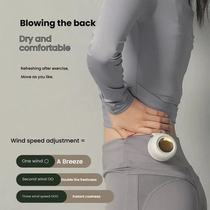 Portable Fan Mini Handheld Rechargeable Bladeless Electric Fan Clip Waist Fan Suitable for Outdoor Ventilation Desktop Small Fan