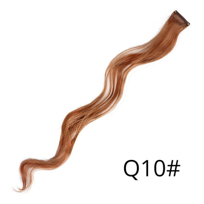 Apliques Sintéticos Presilha de Uma Peça Extensões de Cabelo Arco-Íris Cabelo Sintético Liso Peças de Cabelo de 45cm Longo Ombré Rosa Roxo Vermelho Azul