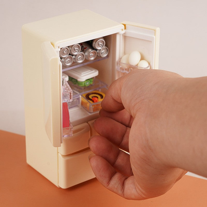 Playhouse Toys 1:12 Doll House Mini Refrigerator Miniature Food Play Kitchen Scene Pocket Furniture Miniatures Landscape Decora