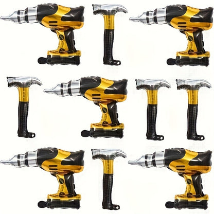 4/8Pcs Hammer Foil Balloons Inflatable Tools Father's Day Party for Dad Husband and Boy Friend Birthday Party Decorations