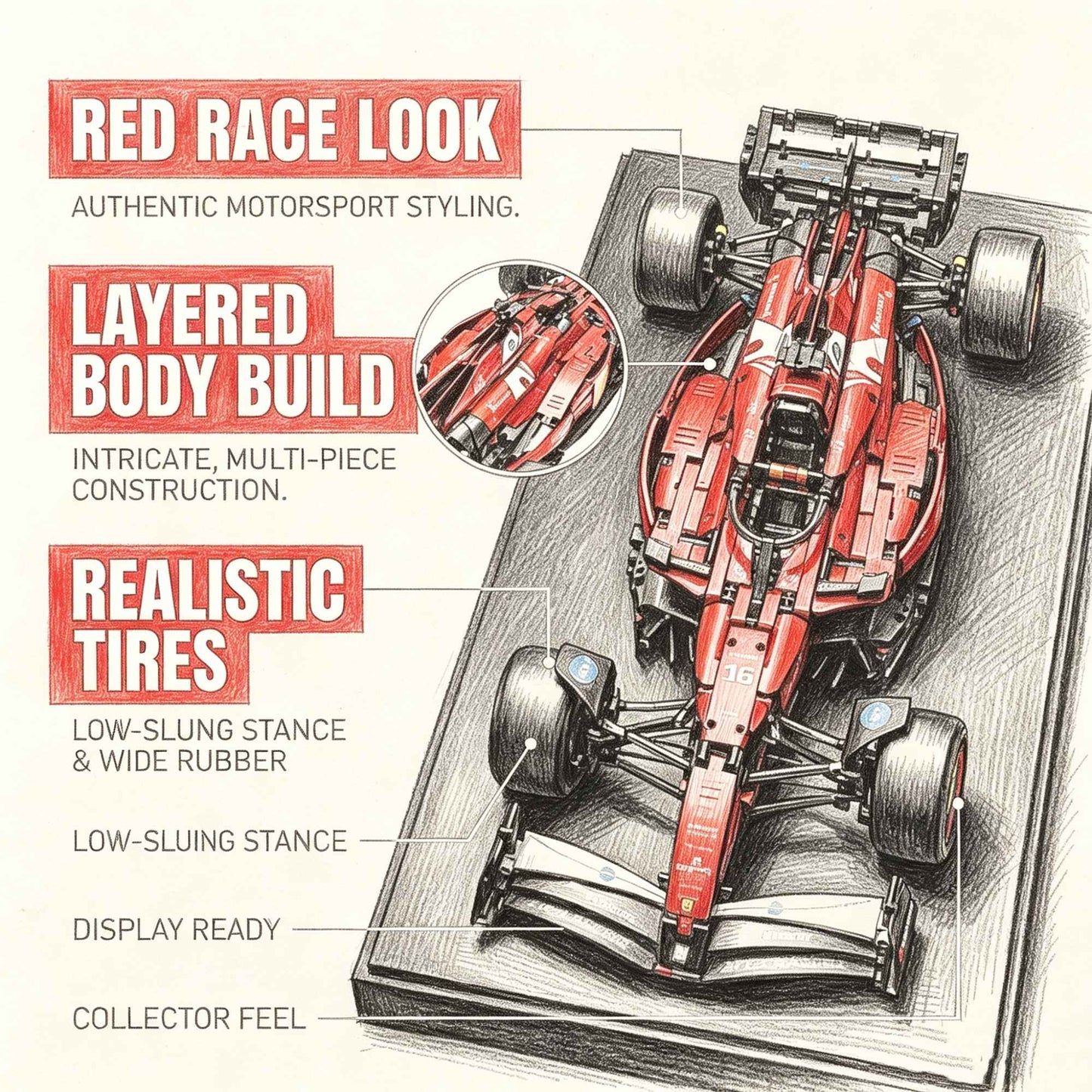NEW 1:8 Scale 1915PCS Technical Performance SF-24 RB20 Building Blocks Car Assembly Race Car MOC Bricks Supercar Model Toys Gift