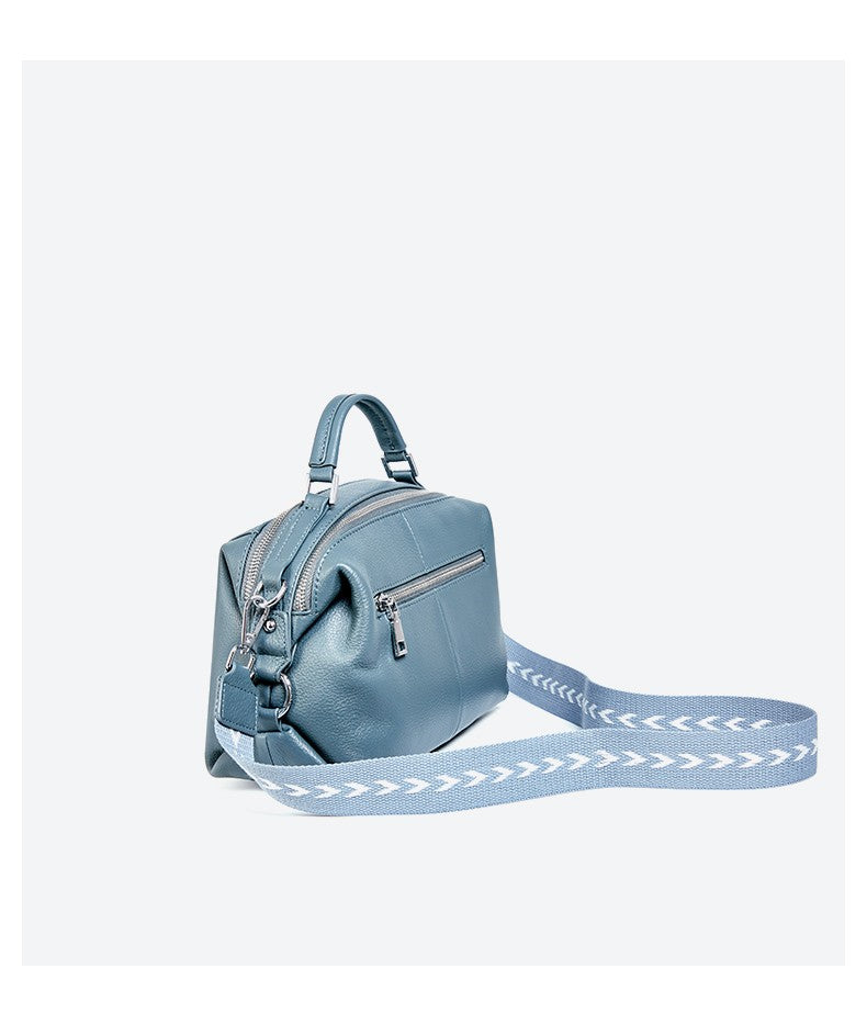 Zency Women's Handbag Genuine Leather Cowhide Cross Body Bags Ladies Shoulder Top Handle Satchel Trendy 2025 Pillow Bags Shopper