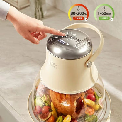 Air Fryer New Household Glass Visualization Multifunctional Large Capacity Electric Fryer Far Infrared Penetrating Heat