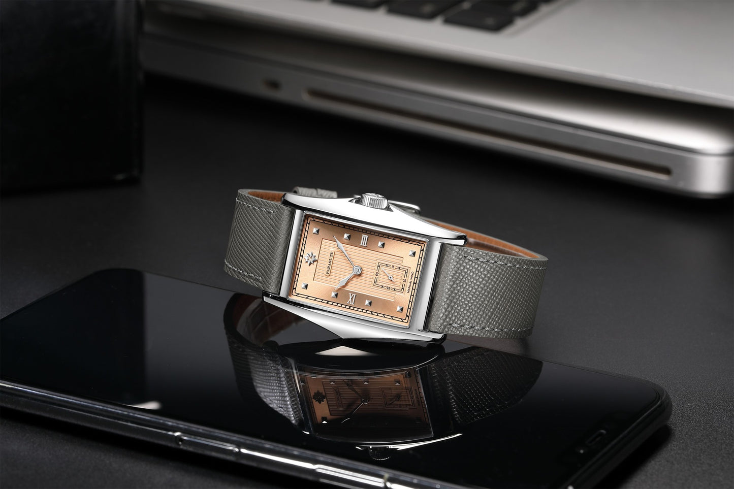 FARASUTE Creative Manual Square Customized Mechanical Movement Watch Men Luxury Sapphire Glass Small Second Wristwatches reloj