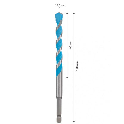 BOSCH EXPERT HEX-9 Broca Multiconstrução Para Concreto Azulejos Macios Broca Helicoidal de Alta Dureza 2608900569 2608900574