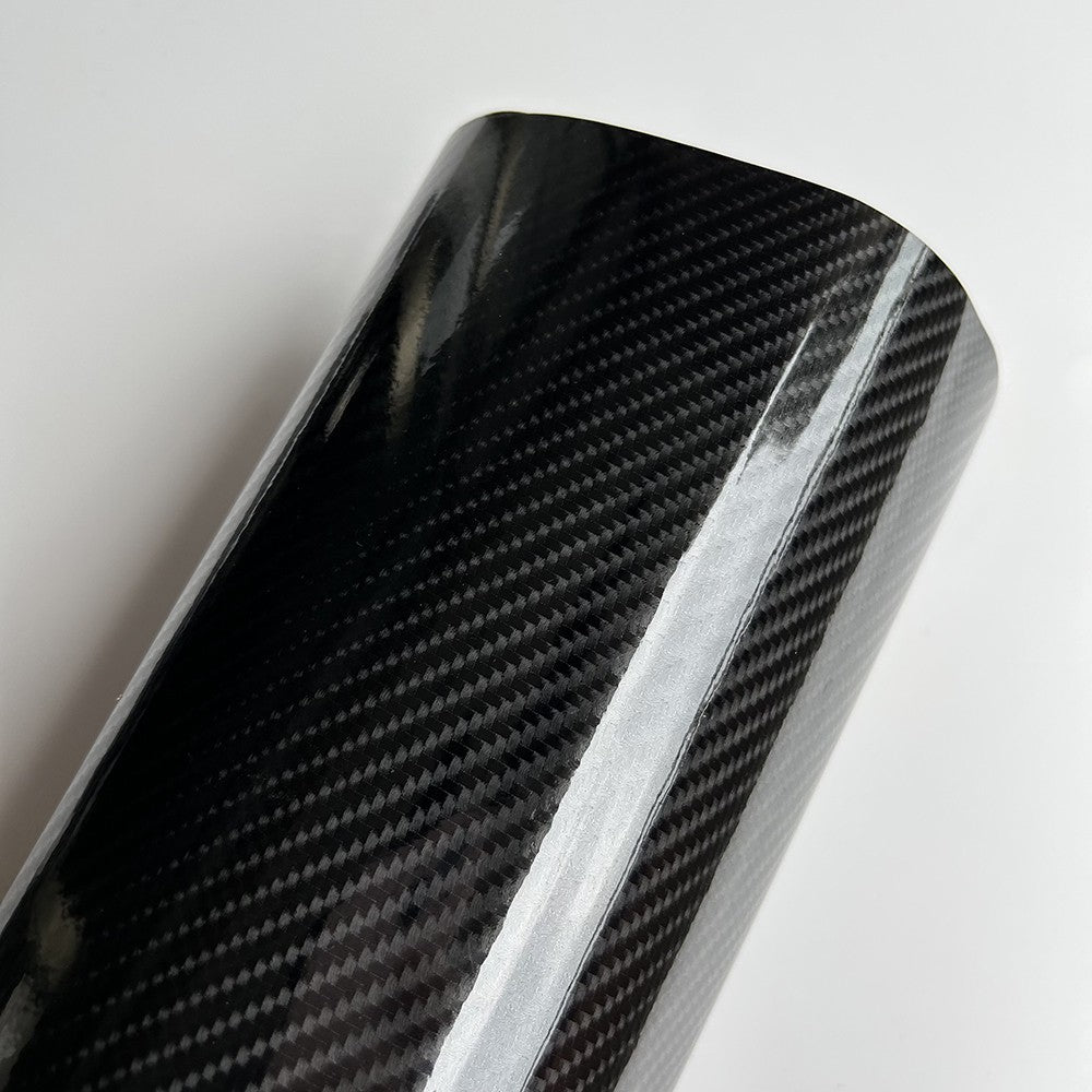 Adesivos de carro de fibra de carbono 6D de alto brilho em vinil, protetores, acessórios para capa de telefone, laptop e moto