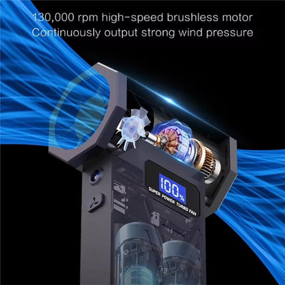 JH Portable Air Blower Free shipping Mini Turbo Jet Fan Handheld Brushless Motor 130000 RPM 52m/s Industrial Duct Fan