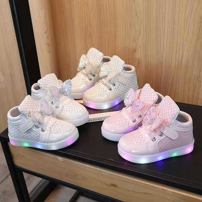Kid Tennis 2025 Spring And Autumn Children LED Sneakers Boys Glowing Shoes kids Baby Girls Toddler Shoes with Light Up Luminous