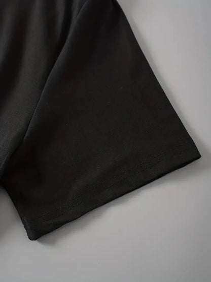 Vintage Grunge Graphic Print Short Sleeve T-Shirt Y2k Slim Crop Top Gothic Skull Punk Streetwear Women's Tee Summer Casual 90s